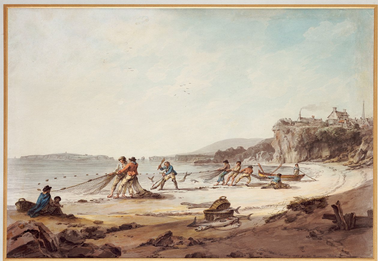 A Drawnet at Tenby by Julius Caesar Ibbetson