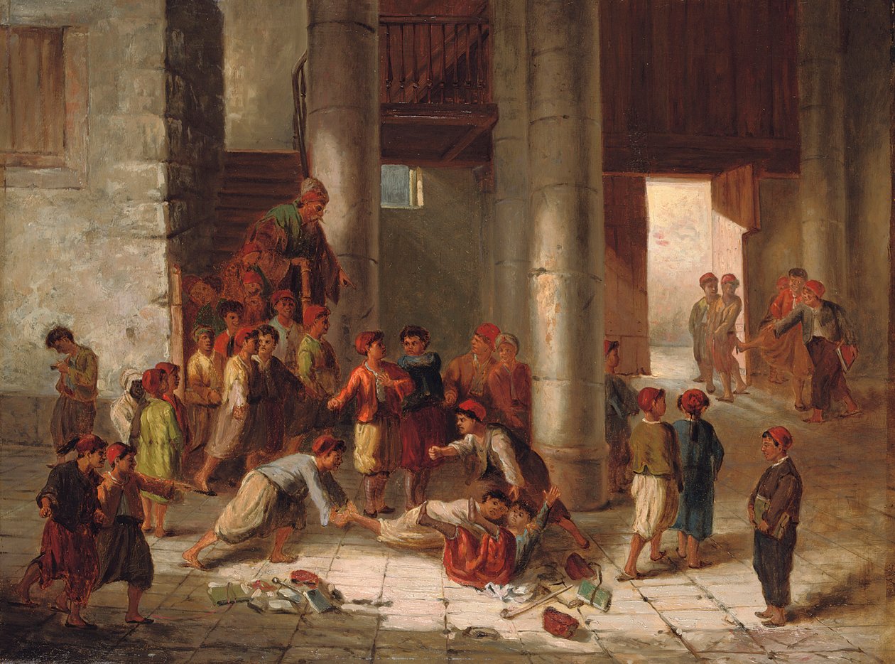 Mischief in the Schoolyard by Julius Joseph Gaspard Starck