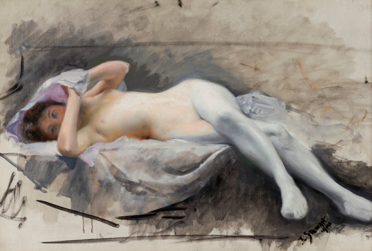 Reclining Nude by Julius Leblanc Stewart