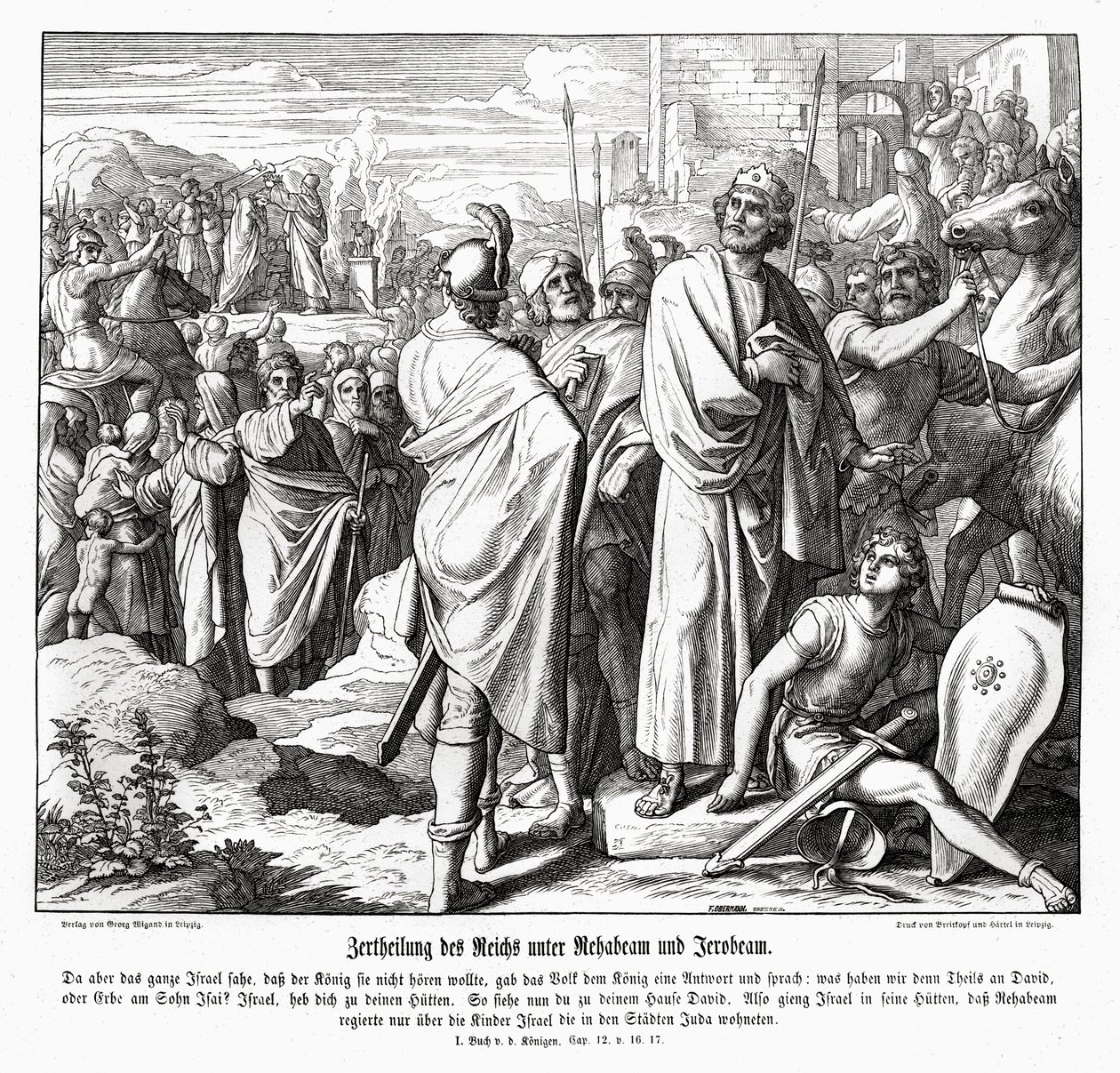 Jeroboam and Rehoboam by Julius Schnorr von Carolsfeld