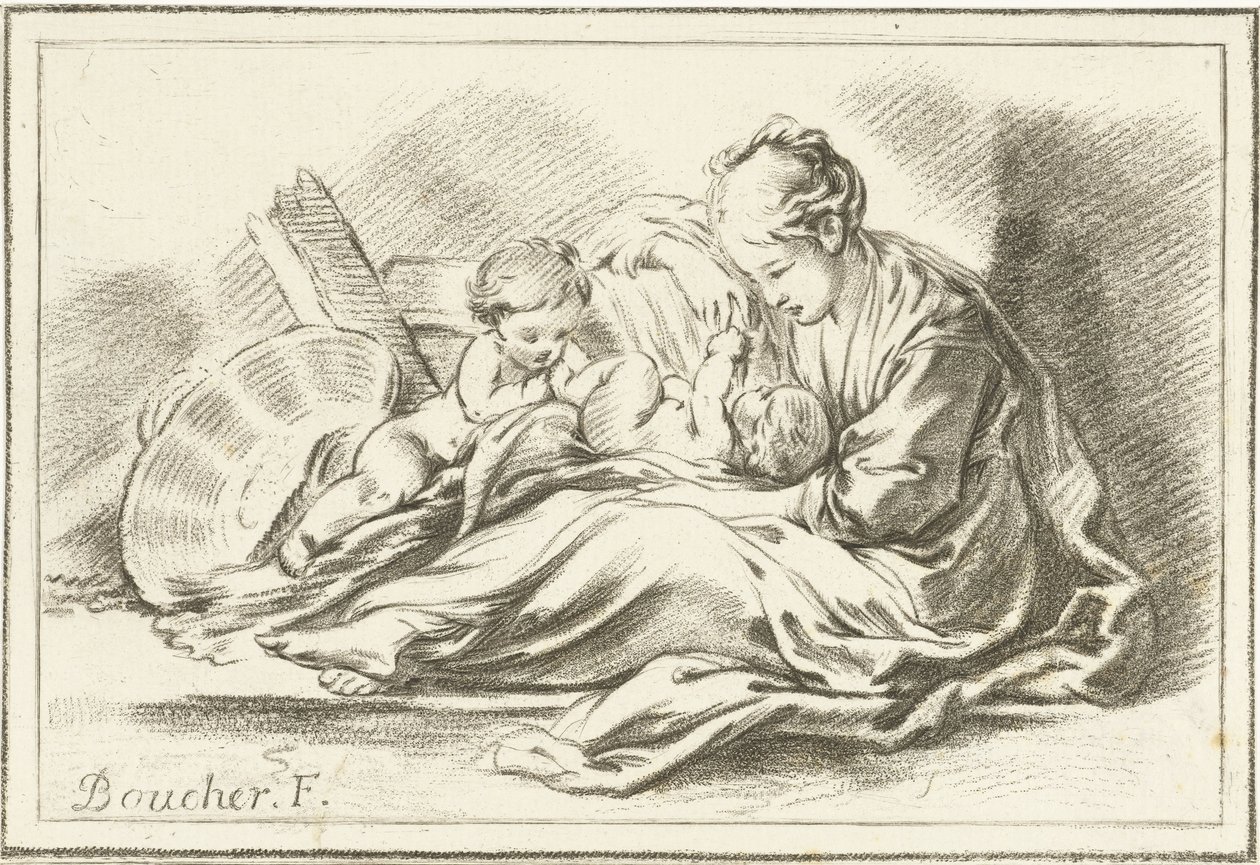 Mother and Two Children by Jurriaan Cootwijck