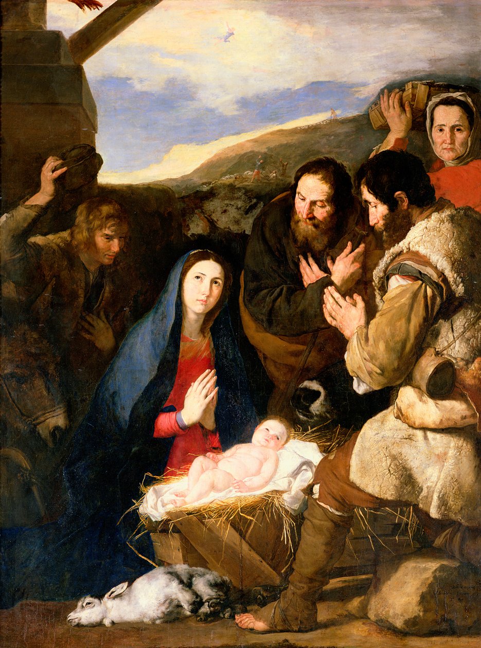 Adoration of the Shepherds, 1650 by Jusepe de Ribera