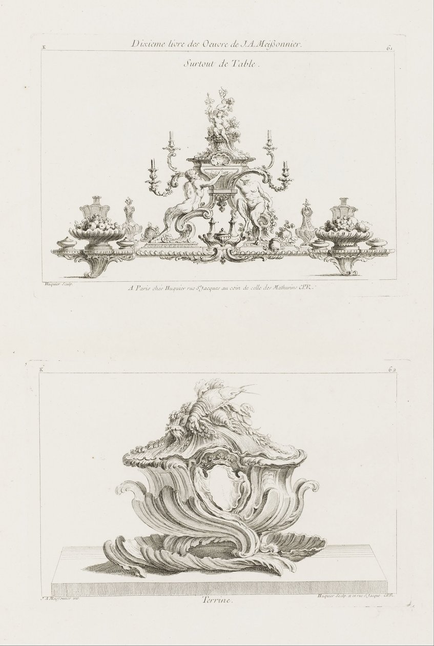 Table Centerpiece by Juste Aurèle Meissonnier