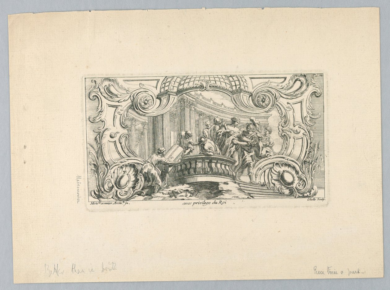 Ornament with Figures by Juste Aurèle Meissonnier