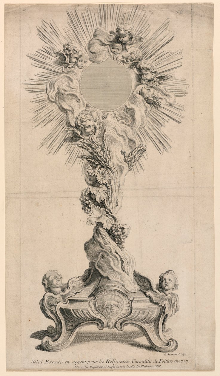 Silver Monstrance Executed in 1727 by Juste Aurèle Meissonnier
