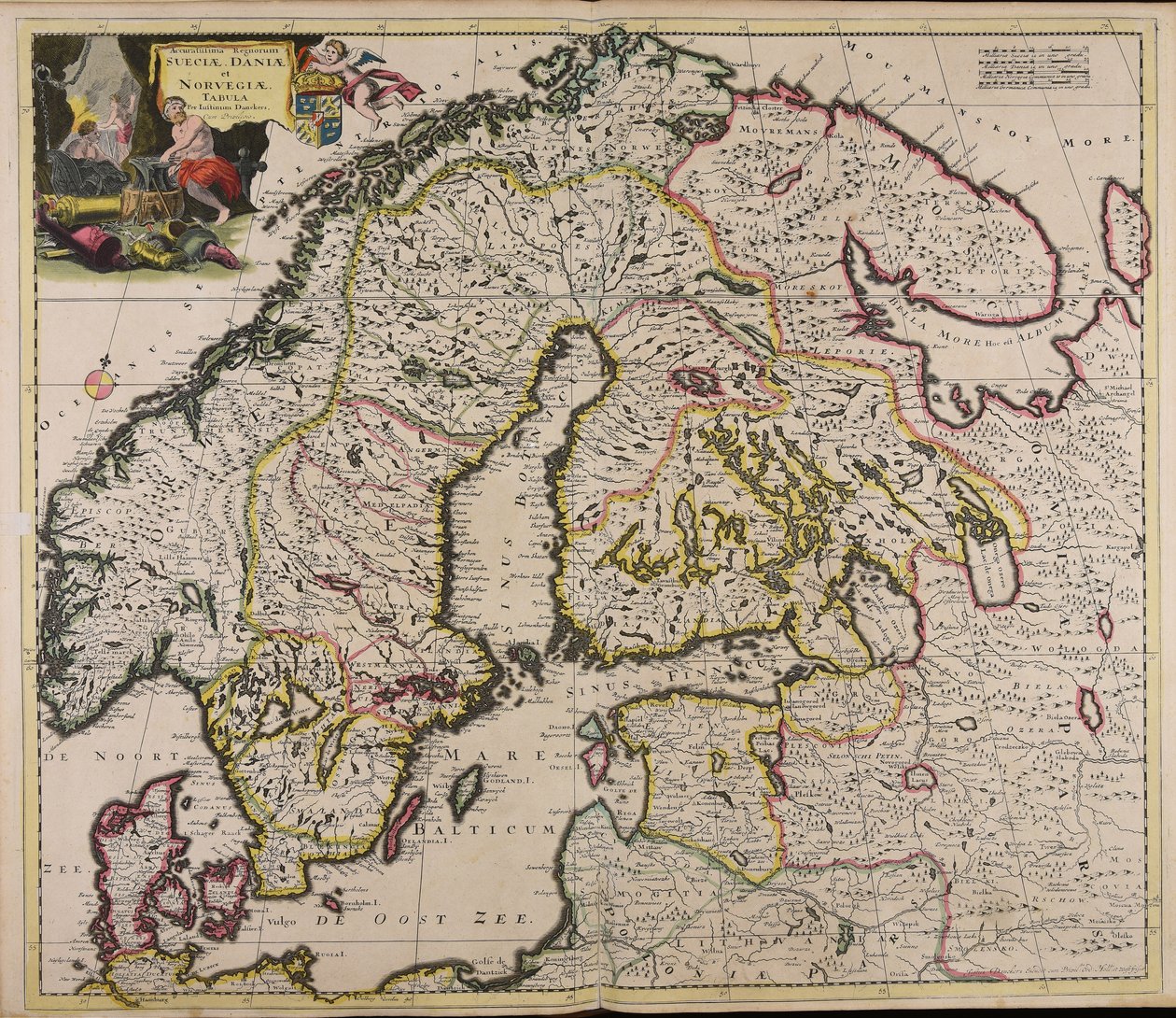 Accurate Map of the Kingdoms of Sweden, Denmark, and Norway by Justus Danckerts