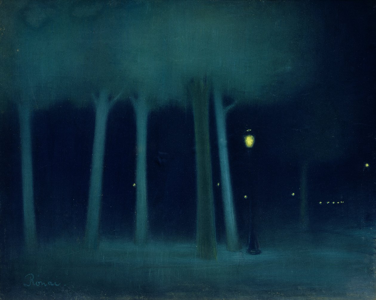 A Park at Night by József Rippl Rónai