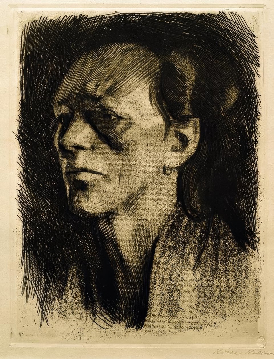 Working Woman (with Earring) by Käthe Kollwitz