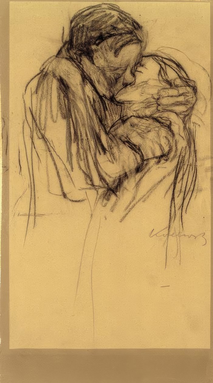 K. Kollwitz, The Kiss by Käthe Kollwitz