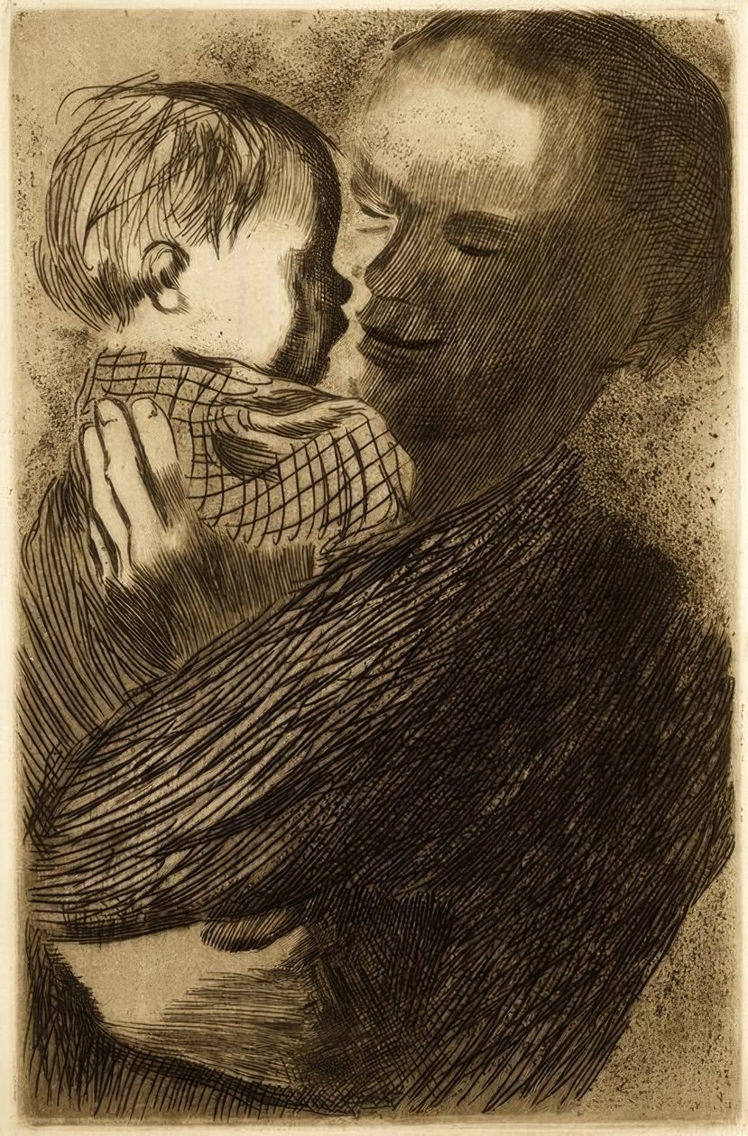 Mother with Child in Arms by Käthe Kollwitz