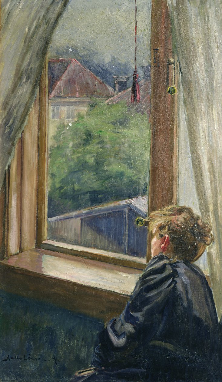 Woman at the window by Kalle Lochen