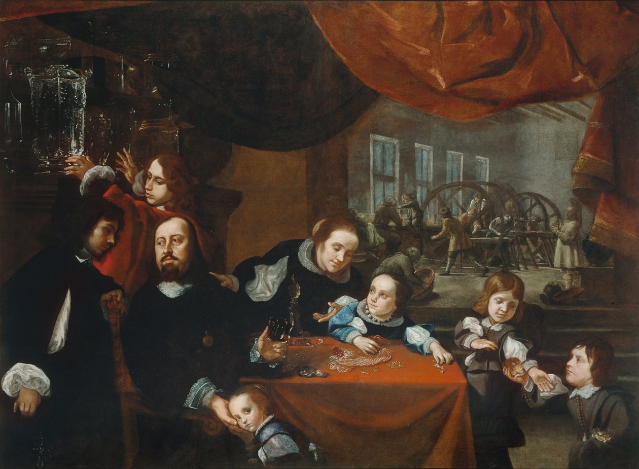 The Family of Precious Stone Cutter Dionysius Miseroni by Karel Škréta