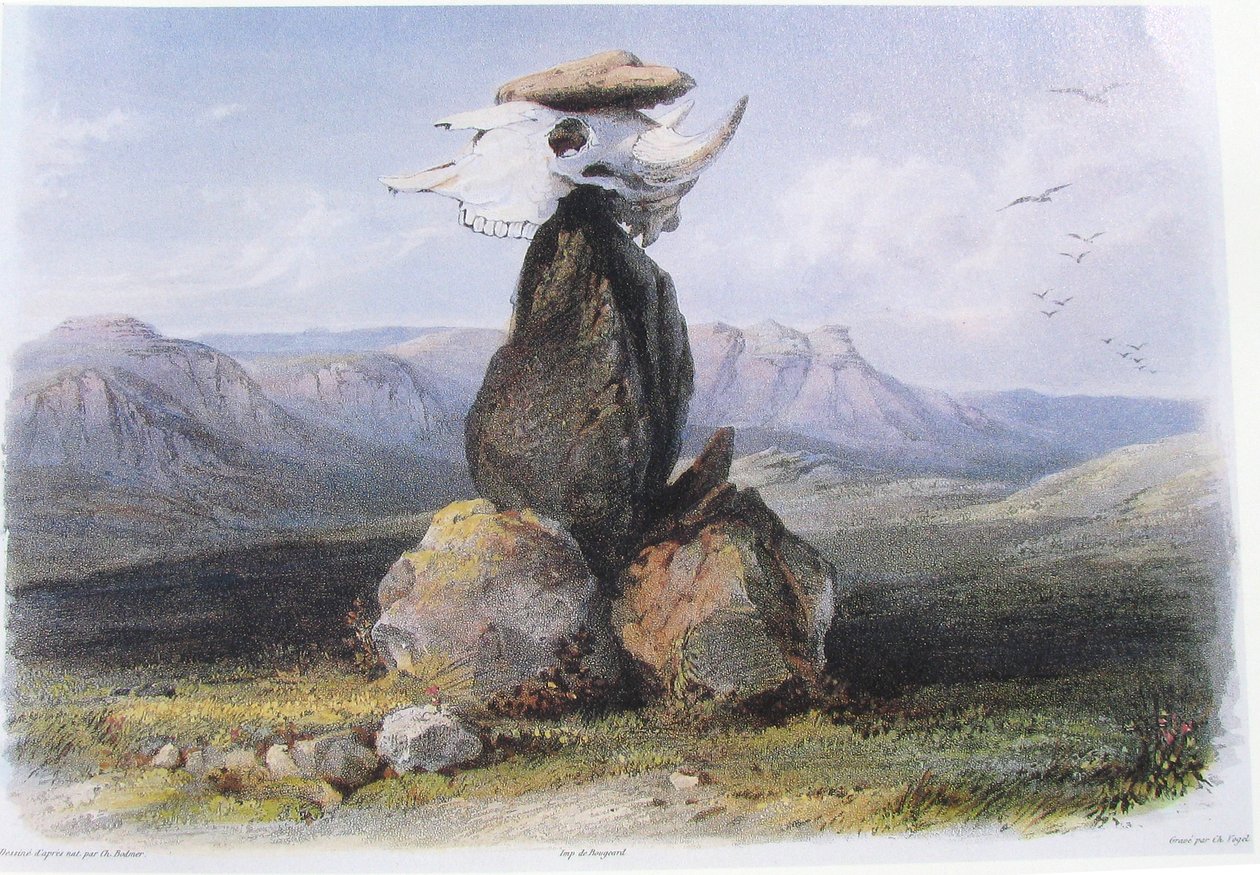 Magic Pile of Assinboin Indians by Karl Bodmer