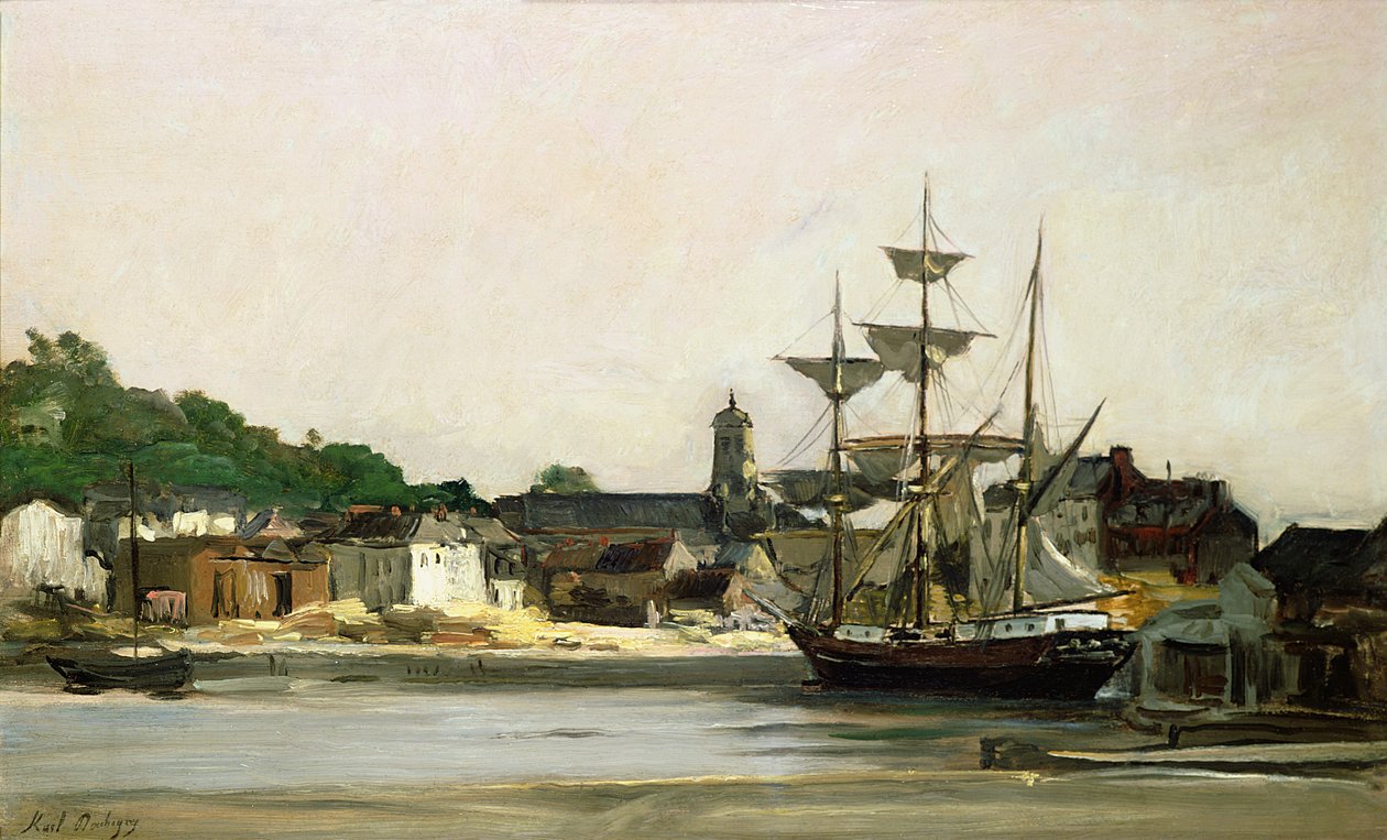 The Harbour at Honfleur by Karl Pierre Daubigny