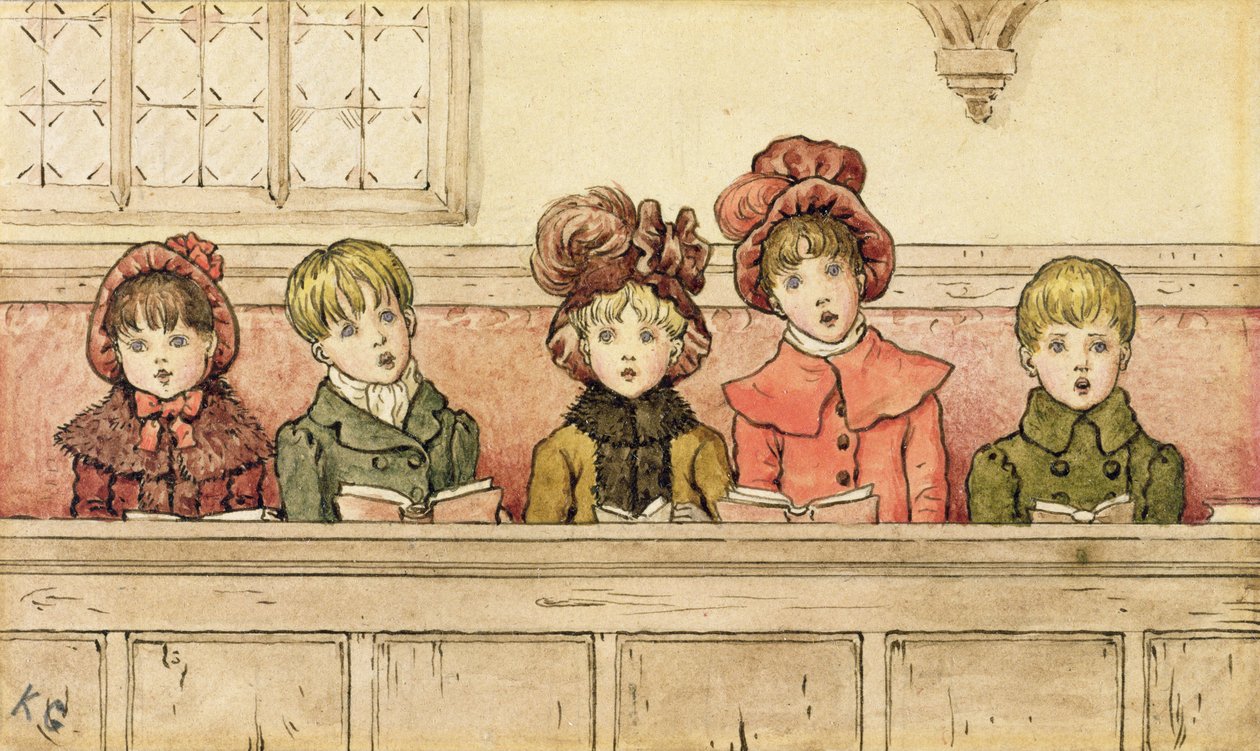 Singing in Church by Kate Greenaway
