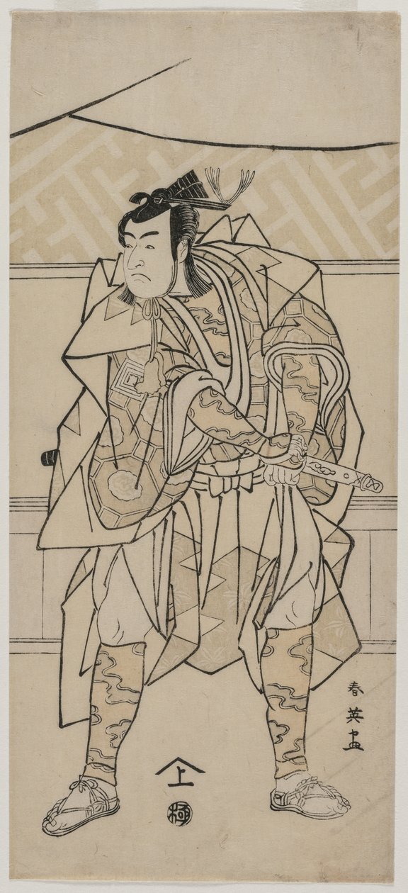 Ichikawa Monnosuke II as a Samurai by Katsukawa Shunei