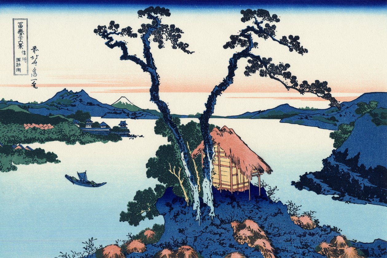 Shinshū Suwa-ko by Katsushika Hokusai