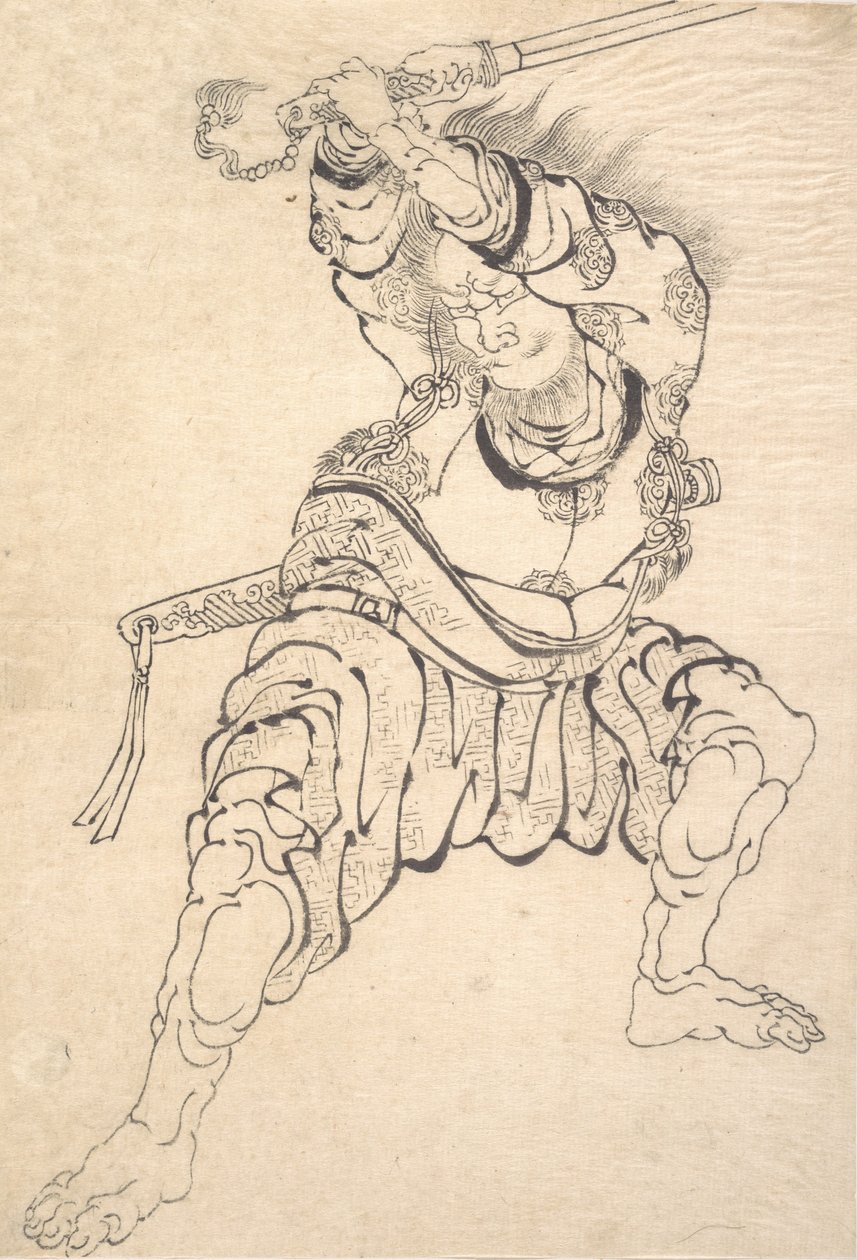 A Warrior by Katsushika Hokusai