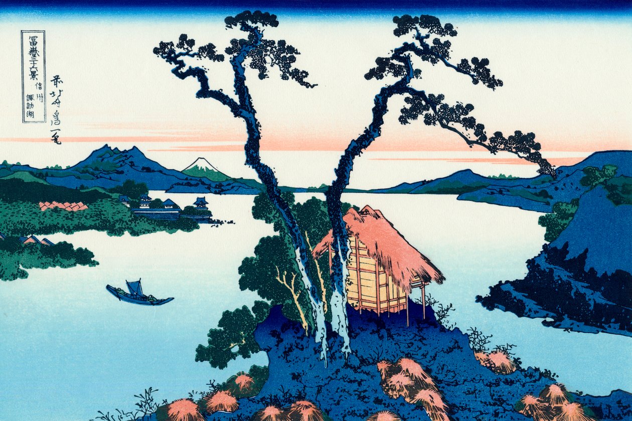 Lake Suwa in the Shinano province, 1830-1833 by Katsushika Hokusai