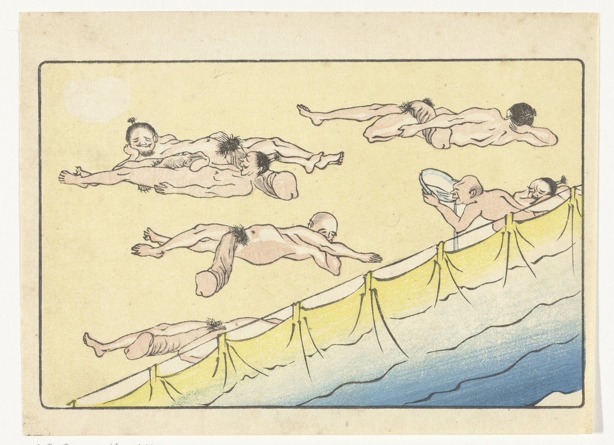 Resting Men by Kawanabe Kyosai