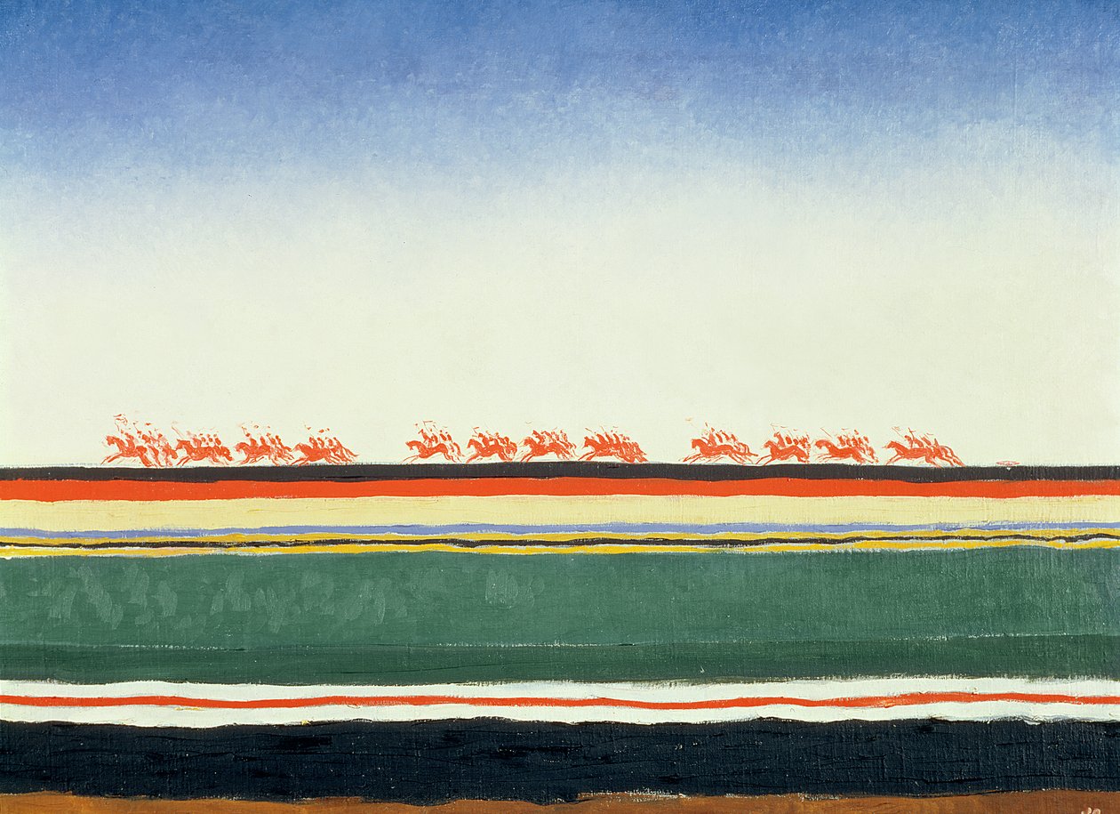 Red Cavalry by Kazimir Severinovich Malevich