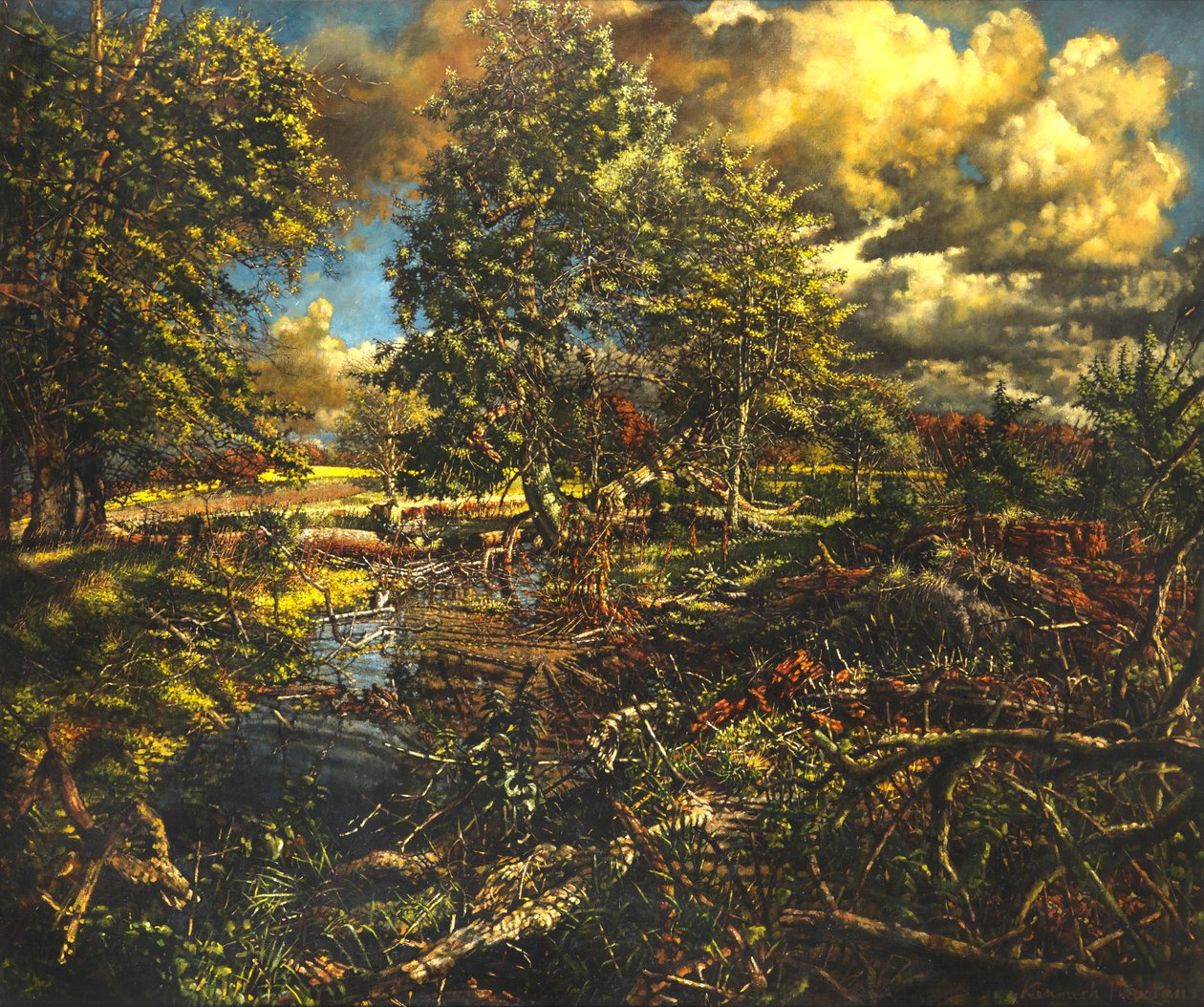 Nailbourne Spring Stream, Bourne Park by Kenneth Newton