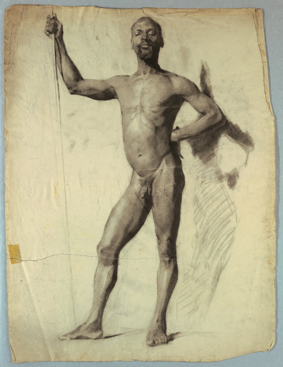 Nude Study of Man with a Staff by Kenyon Cox