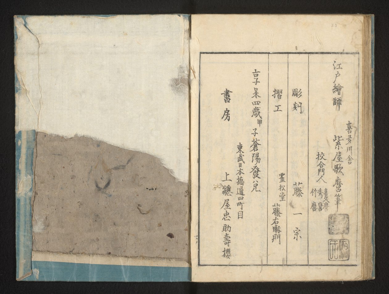 Colophon by Kitagawa Utamaro