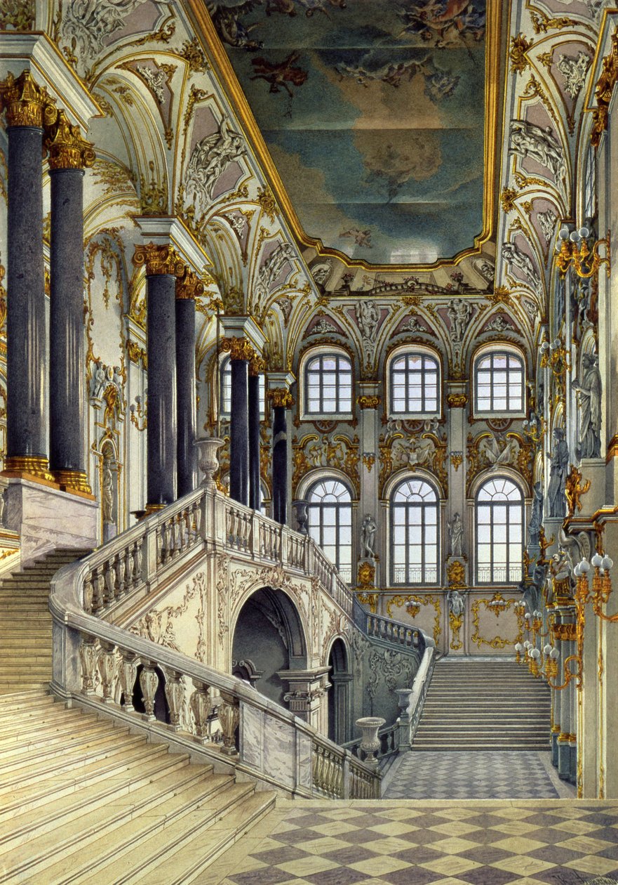 Staircase of the Winter Palace by Konstantin Andreyevich Ukhtomsky