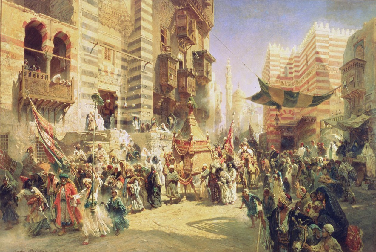The Handing Over of the Sacred Carpet in Cairo, 1876 by Konstantin Egorovich Makovsky