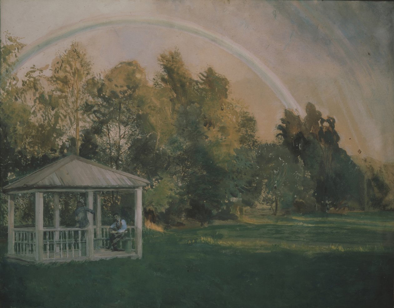 Landscape with a Rainbow by Konstantin Andreevic Somov