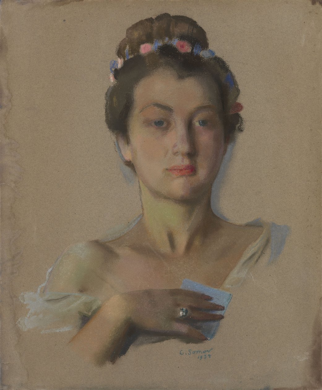 Portrait of Alexandra Levchenko by Konstantin Andreevic Somov