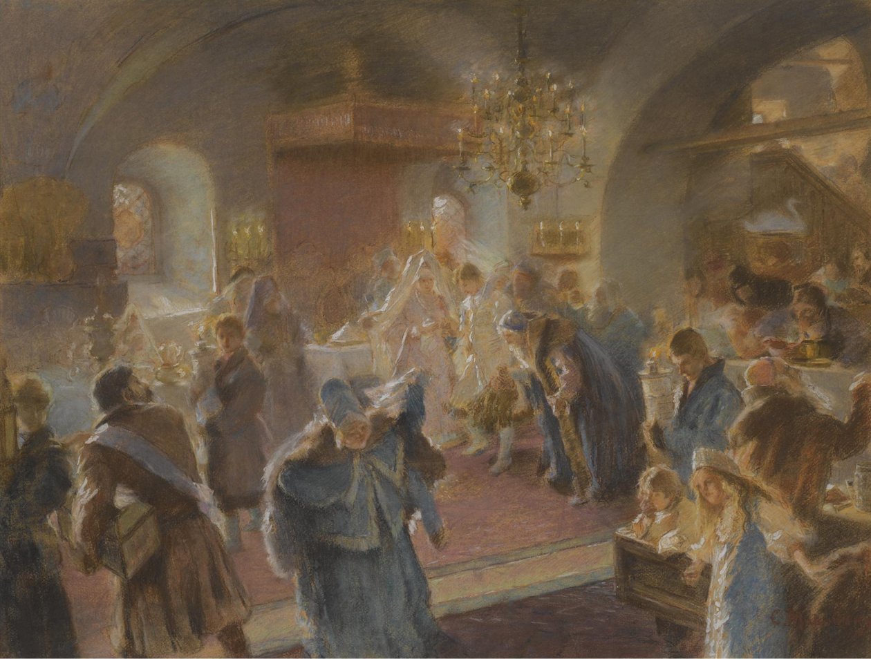 Sprinkling the Hops Study by Konstantin Egorovich Makovsky