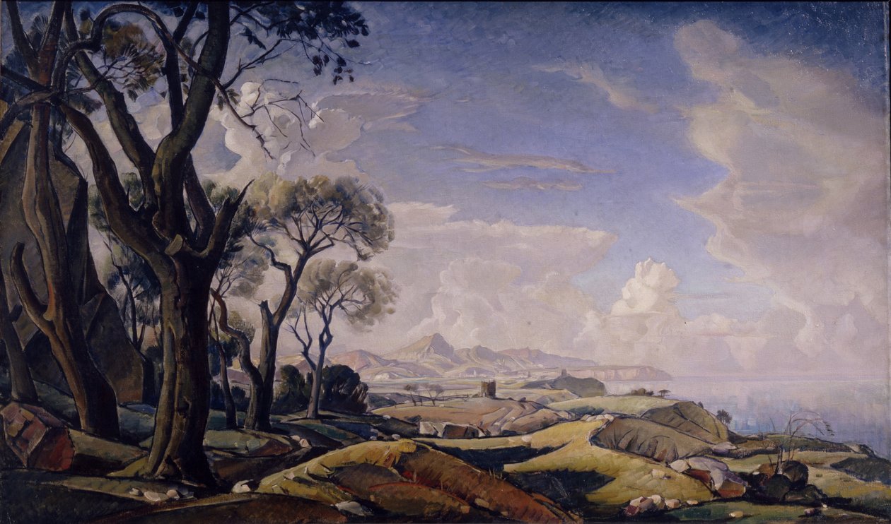 Landscape with Trees (1927) by Konstantin Fyodorovich Bogayevsky