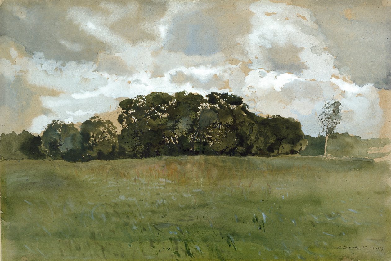 Landscape with Grey Clouds by Konstantin Somov