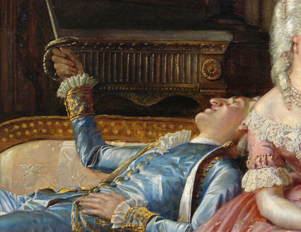 Scene from the Court of Christian VII (detail) by Kristian Zahrtmann