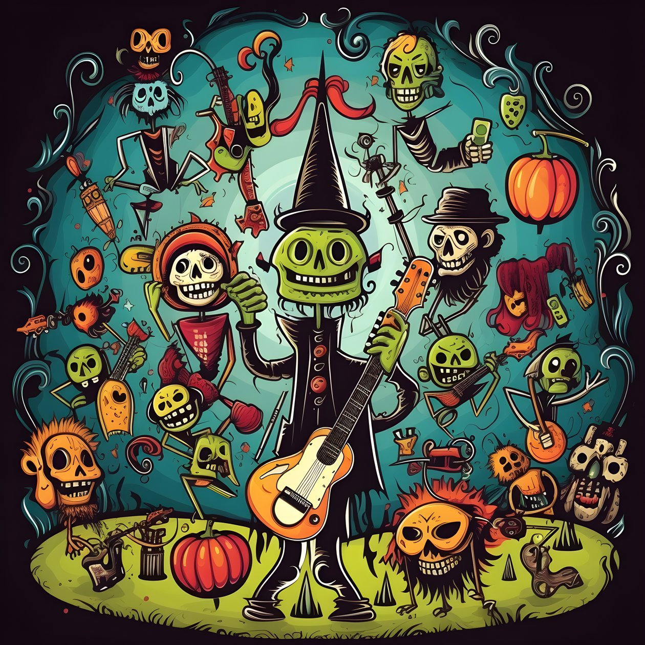 Monsters Playing Instruments 3 by Kurt Heppke