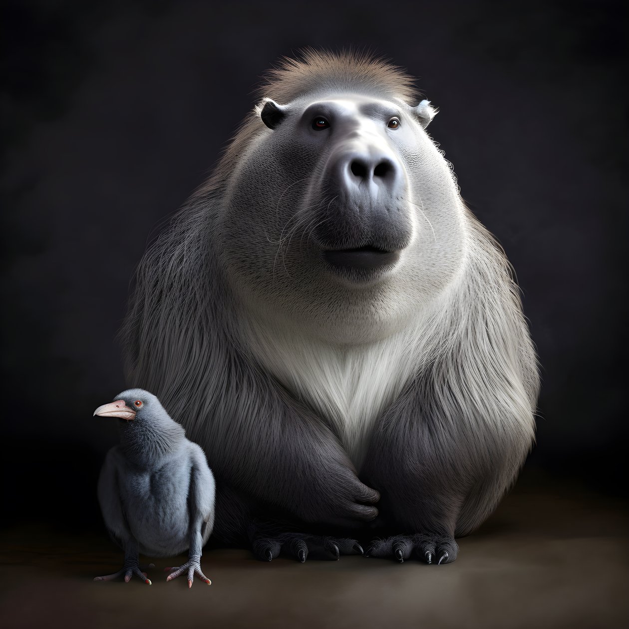 Capybara Mixed with a Silverback Gorilla 3 by Kurt Heppke