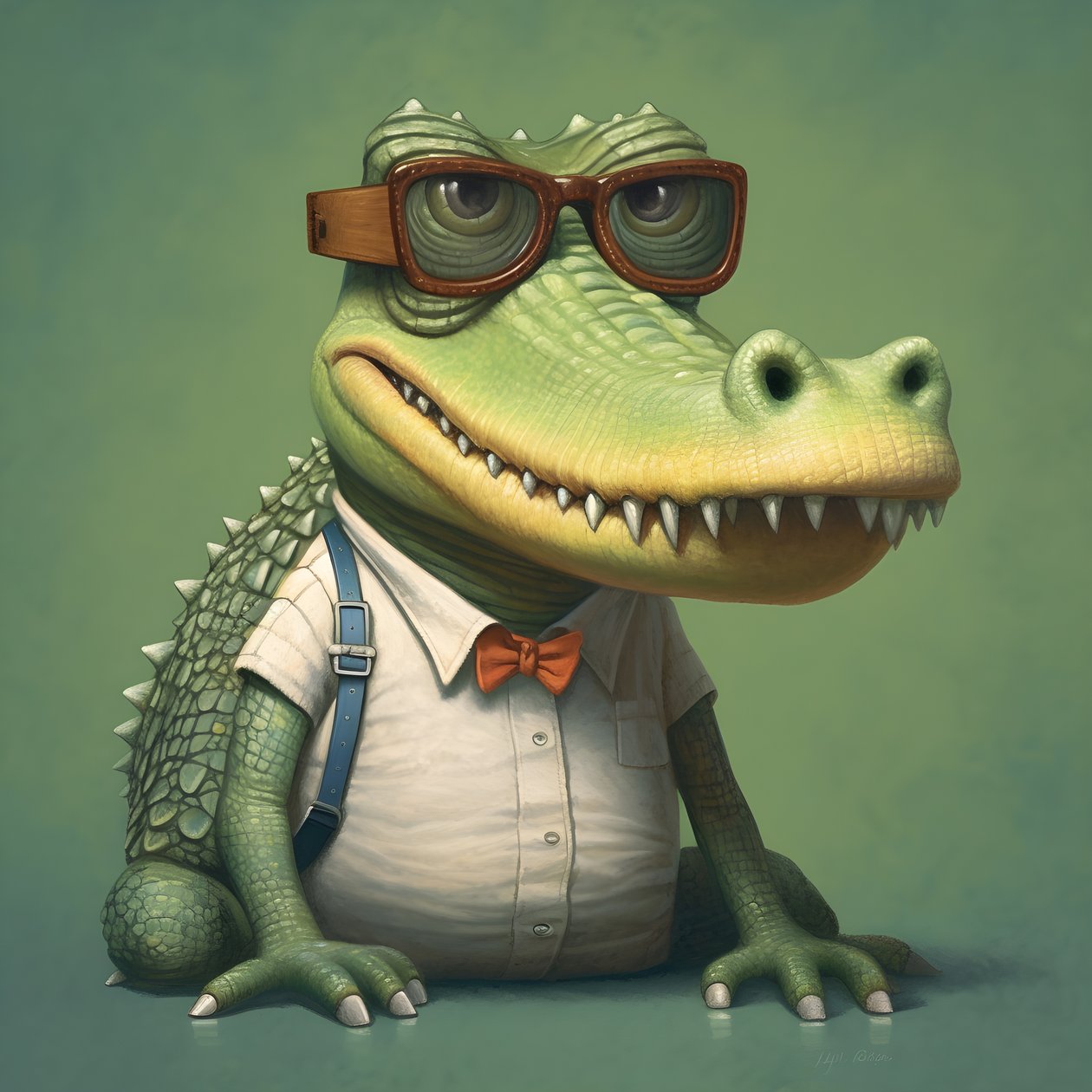 A Crocodile in Comic Style 2 by Kurt Heppke