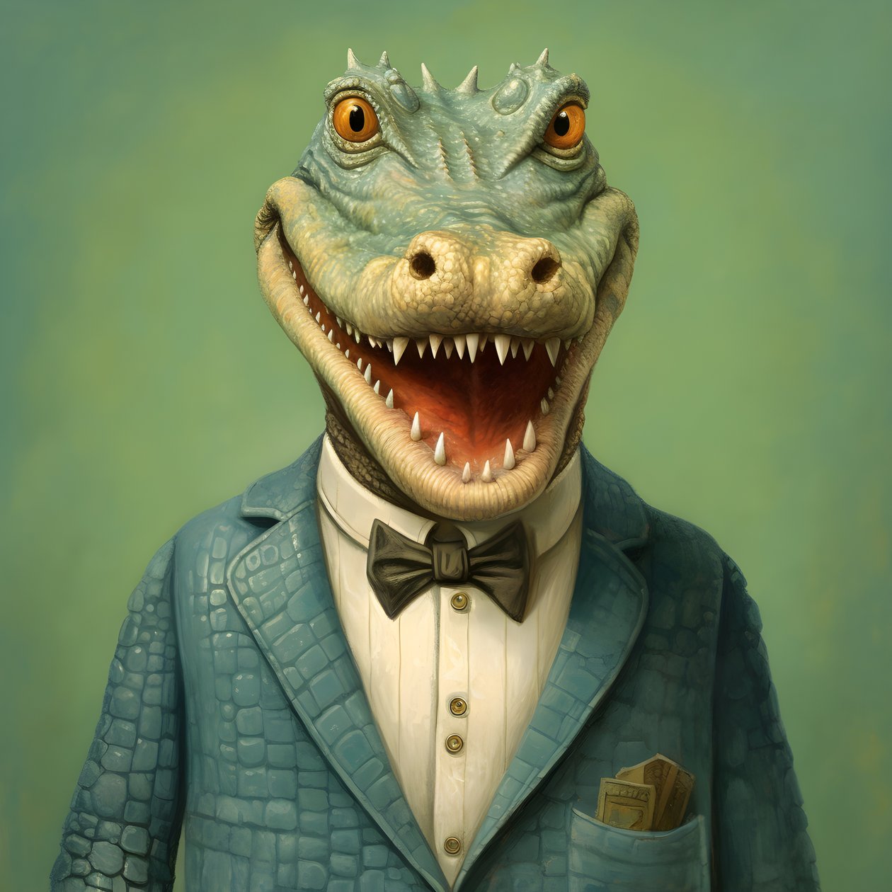 A Crocodile in Comic Style 3 by Kurt Heppke
