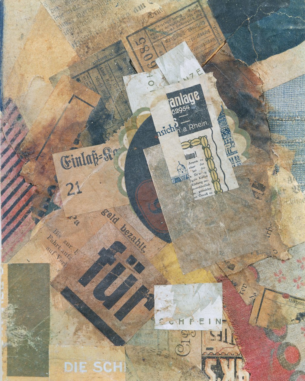 Merz 94 Green Spot, 1920 by Kurt Schwitters