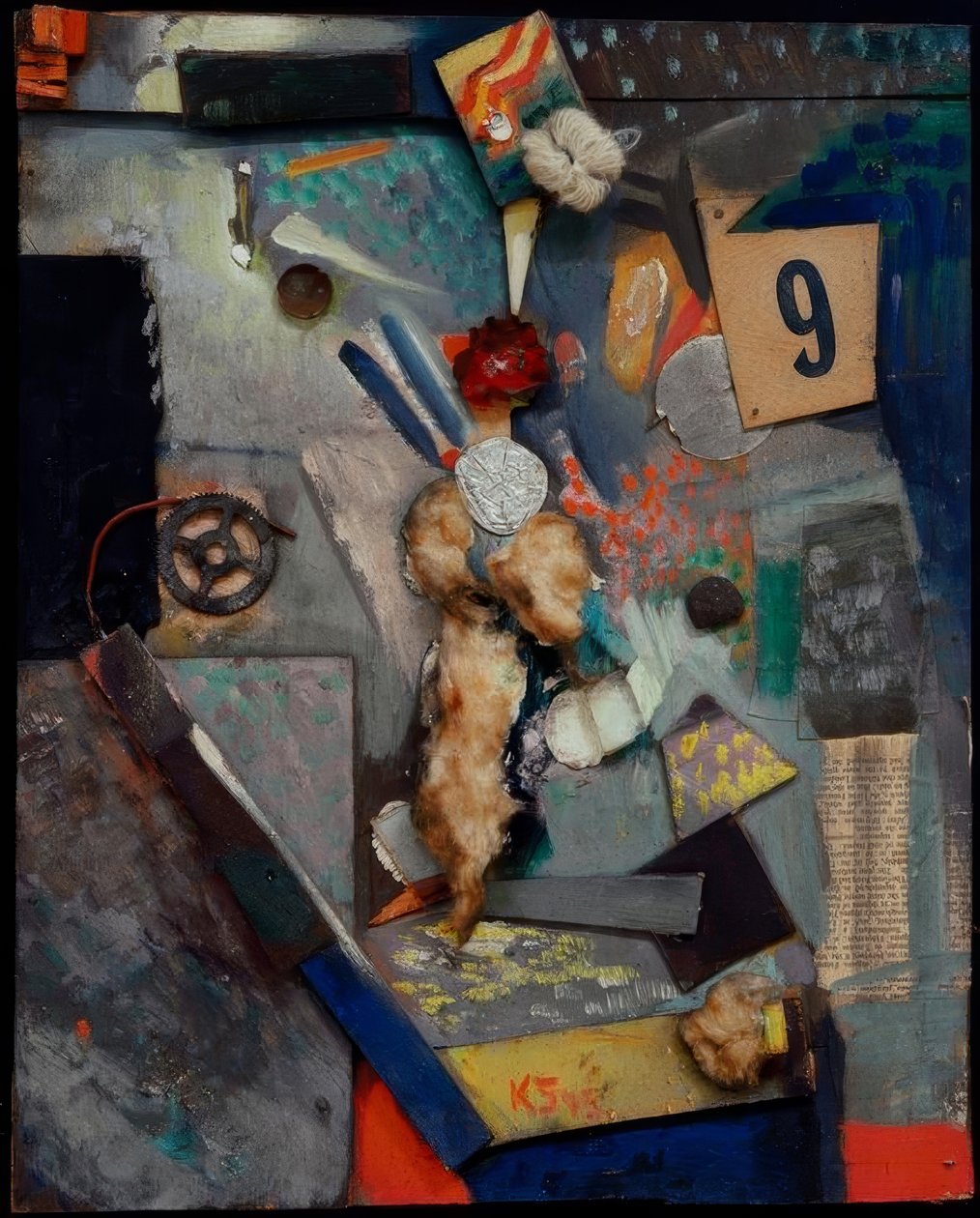 Untitled (Merzbild 9) by Kurt Schwitters