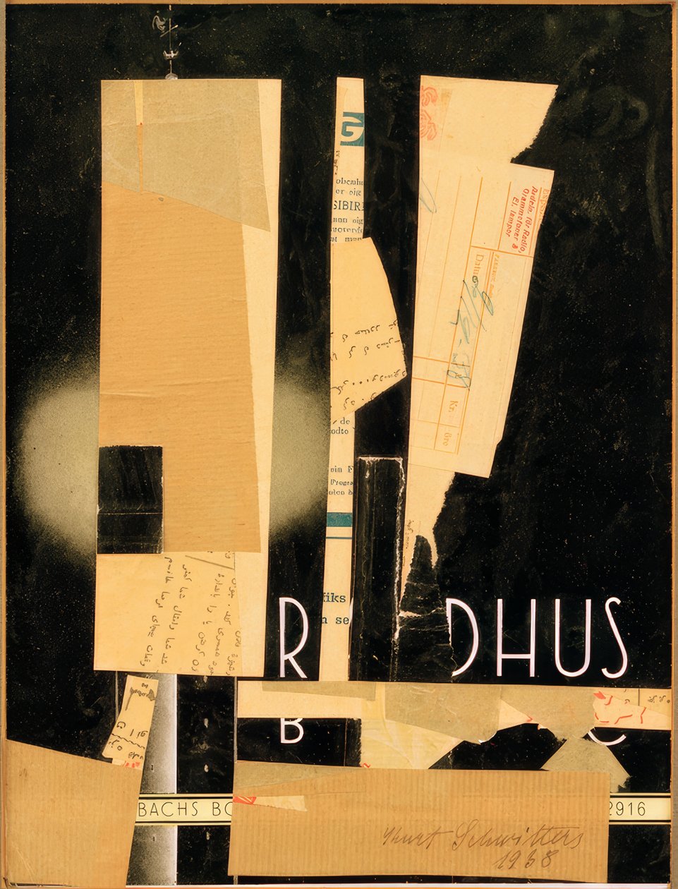 Untitled (R DHUS) by Kurt Schwitters
