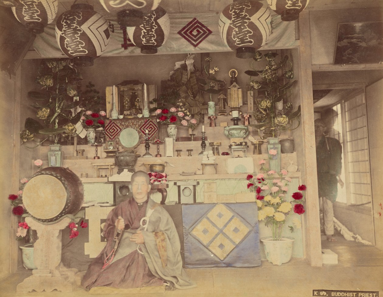 Buddhist Priest by Kusakabe Kimbei