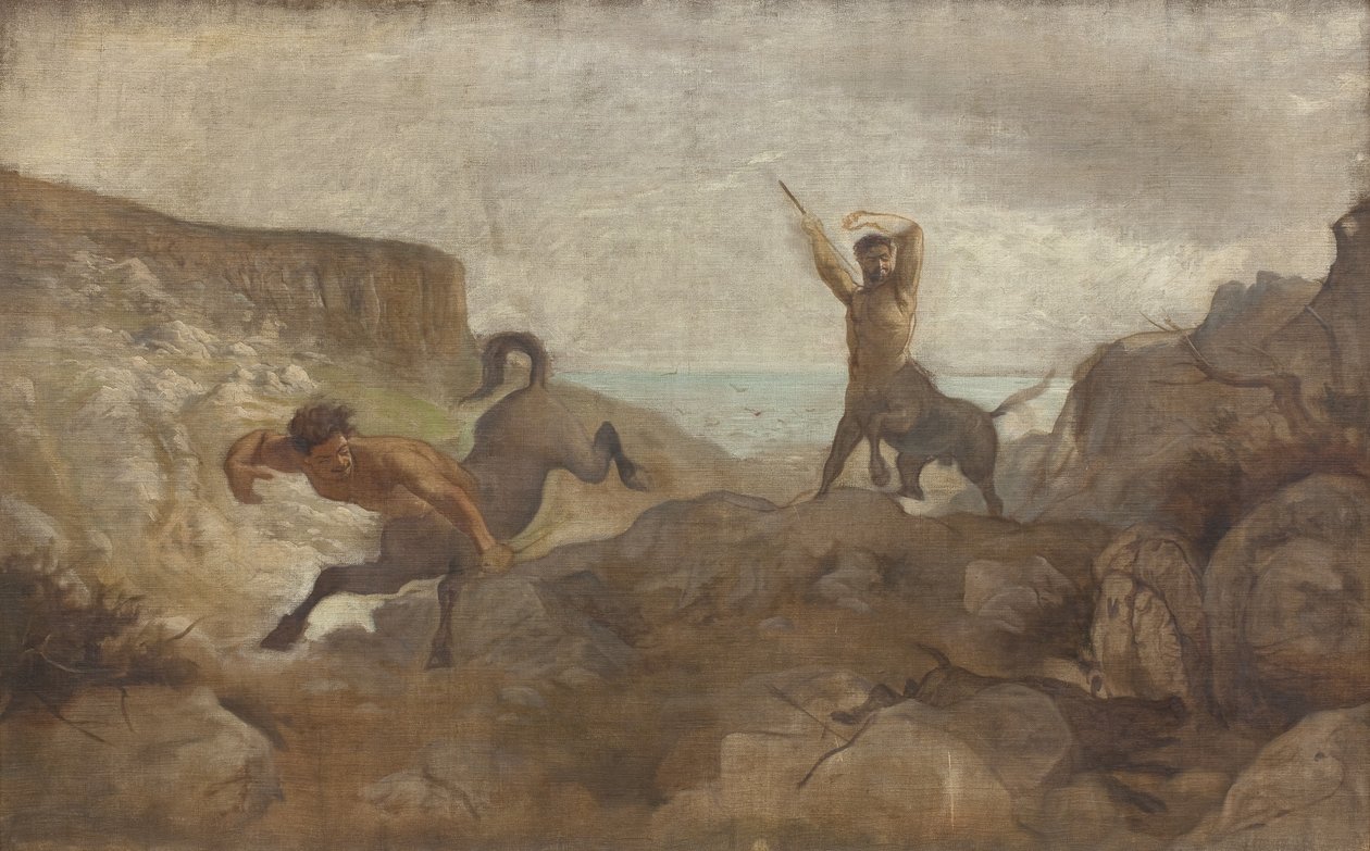 Centaurs Hunting Boars by L.A. Schou