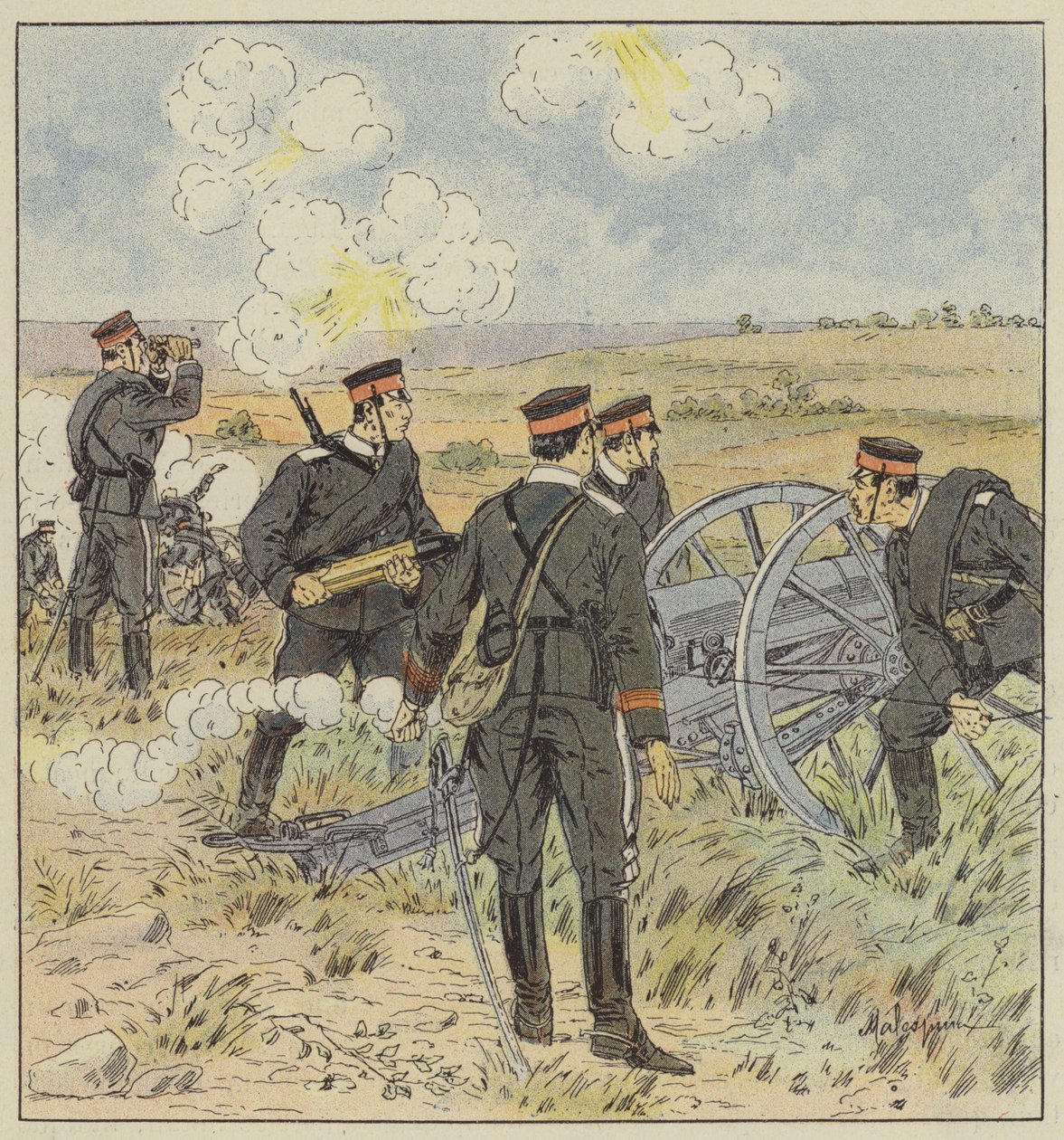 Japanese field artillery by L. Malespine