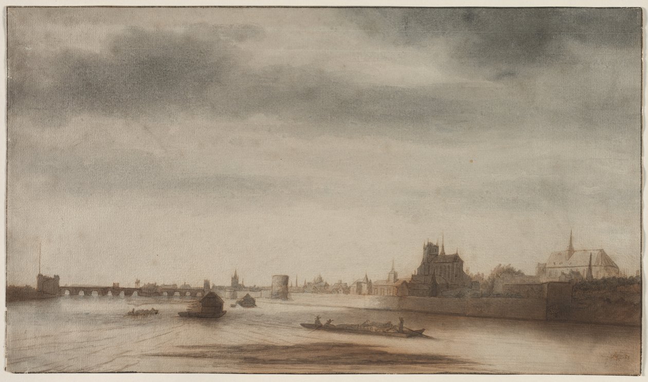 View of Orléans from the Loire by Lambert Doomer
