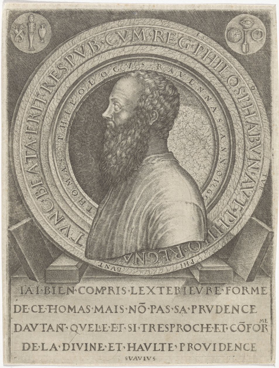 Portrait of Philologist Thomas of Ravenna by Lambertus Suavius