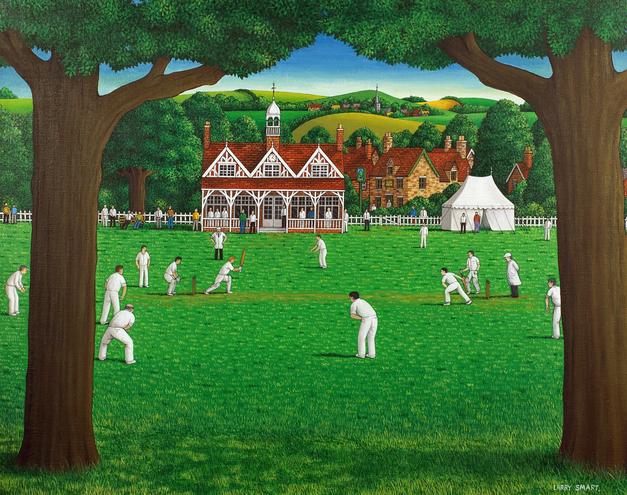 The Cricket Match, 1987 by Larry Smart