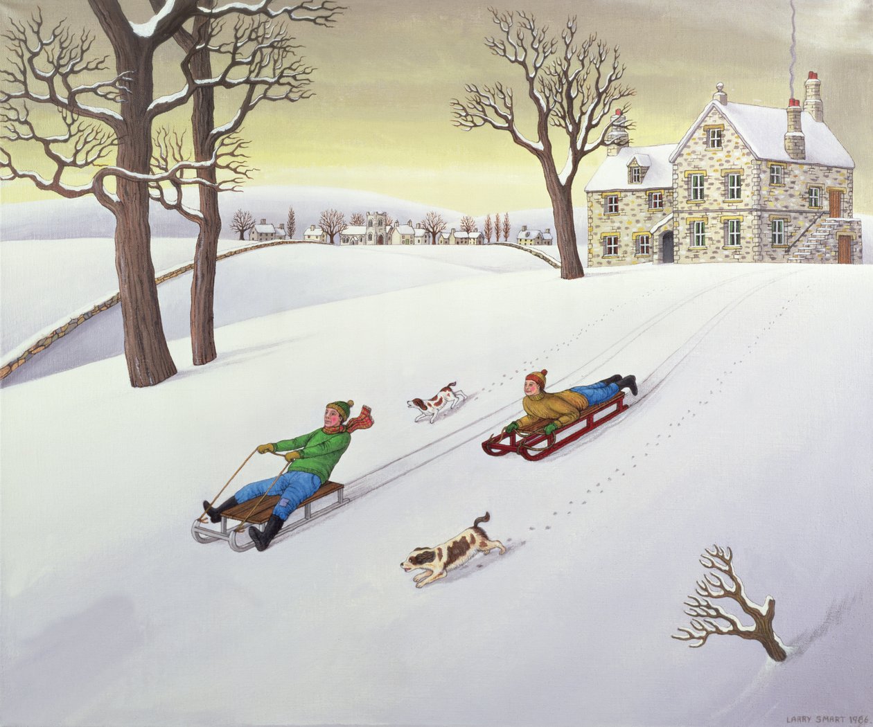 Tobogganing by Larry Smart